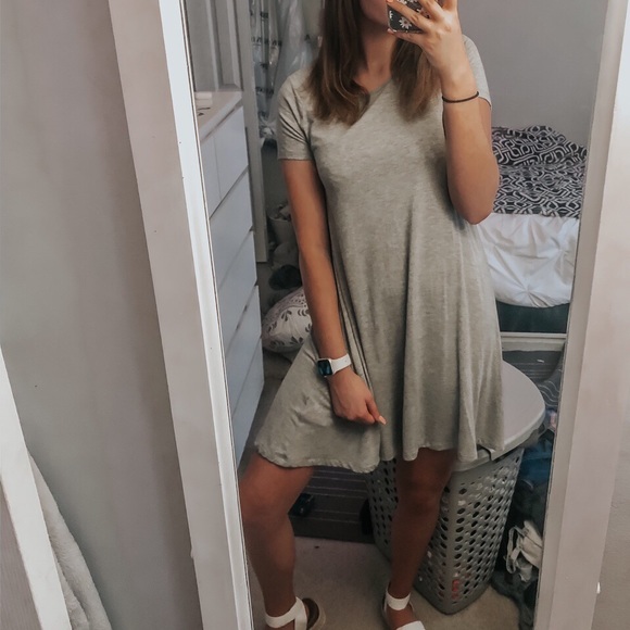 GREY T-SHIRT DRESS - Picture 2 of 2